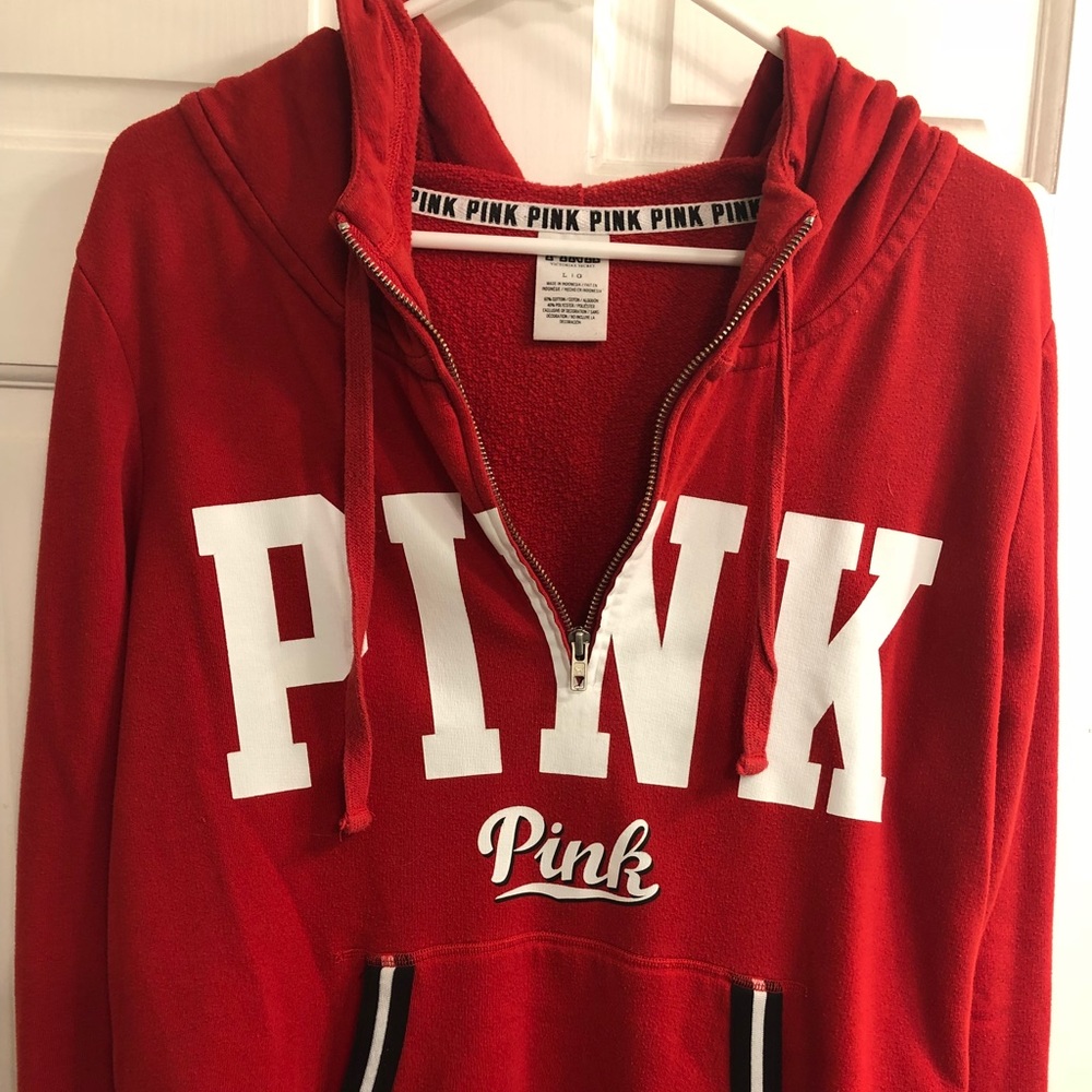 Pink brand 1/4 zip hoodie
